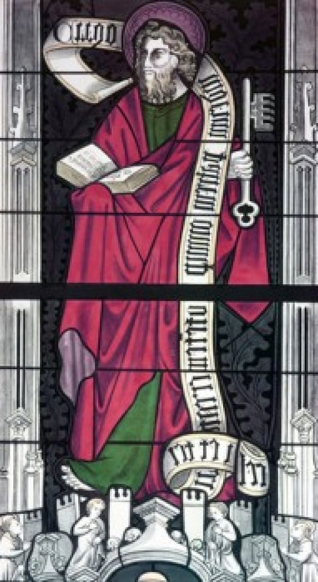 Apostle Peter  stained glass  13th century Canvas Art -  (18 x 24)