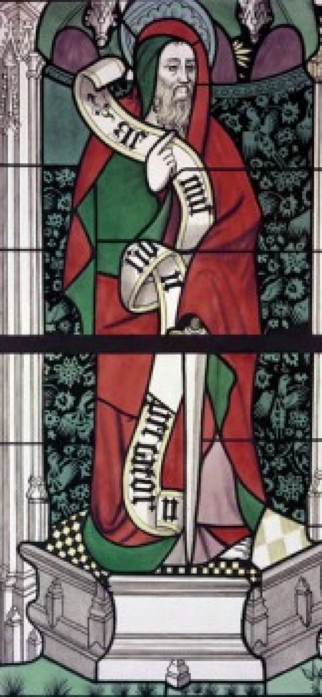 Apostle Simon stained glass 13th century Canvas Art - (18 x 24)