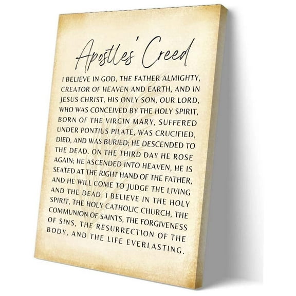 Apostles Creed Wall Art Christian Prints Posters Pictures for Kitchen Giclee Fine Art Hanging Wall Decor Bedroom Aesthetic Poster Decoration