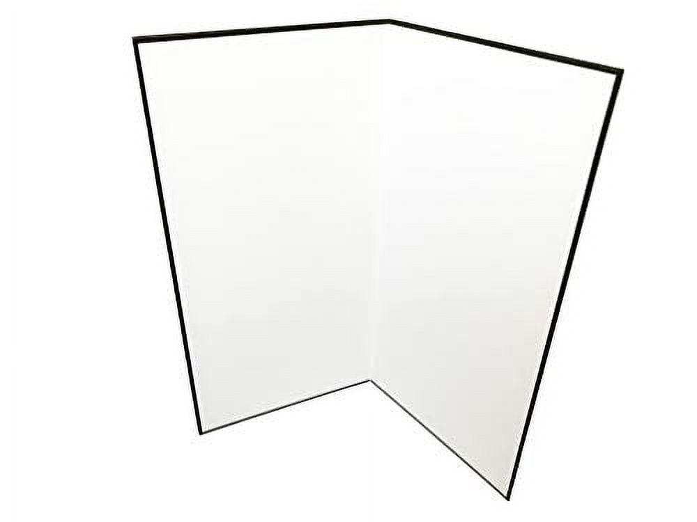 Quad Fold Black and White Matte Finish 17" x 17" Blank Game Board