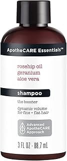 ApotheCARE Essentials The Booster Travel Shampoo Aloe Vera, Rosehip Oil, Geranium 3 oz