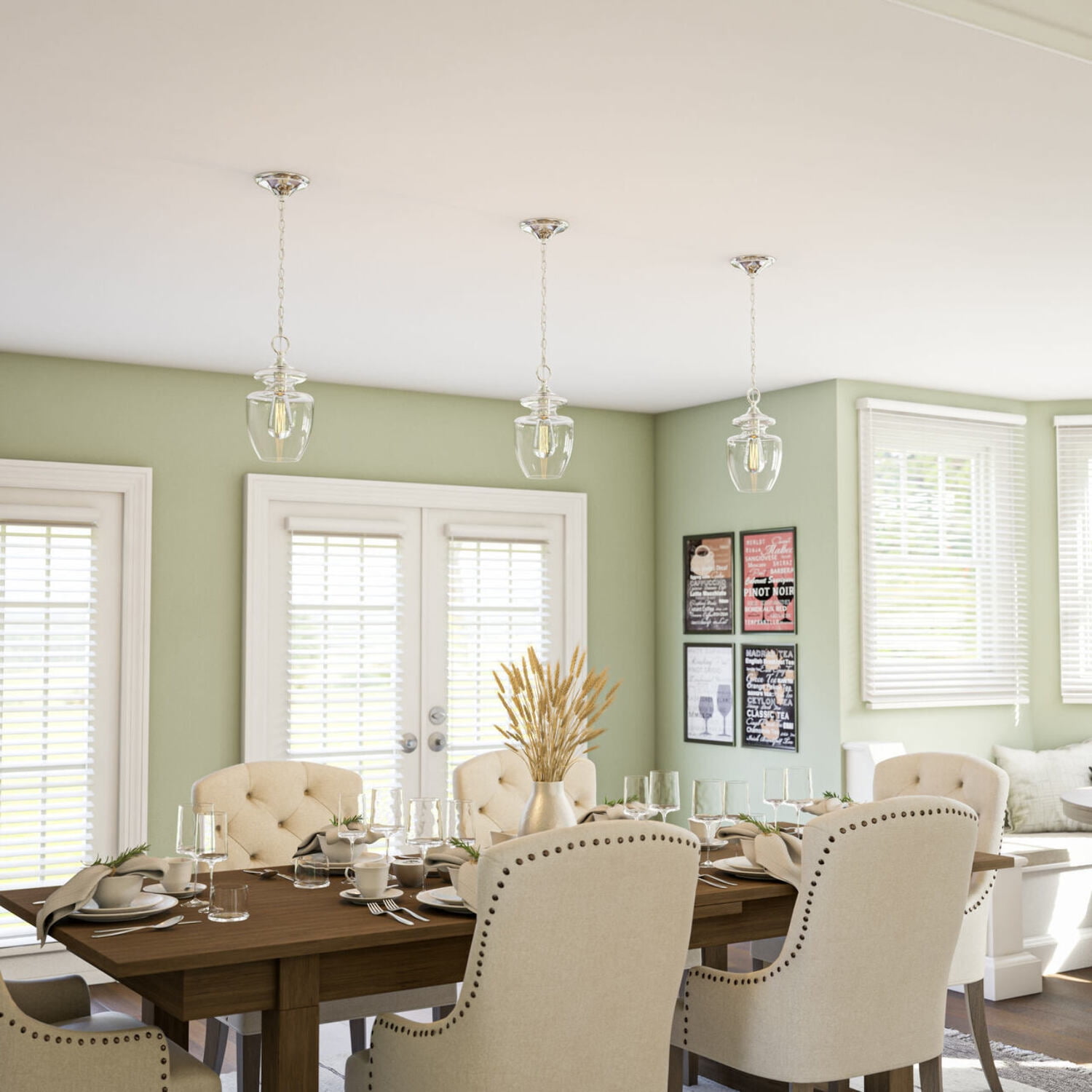 Apothecary 1 Light Mini Pendant with Chrome Finish