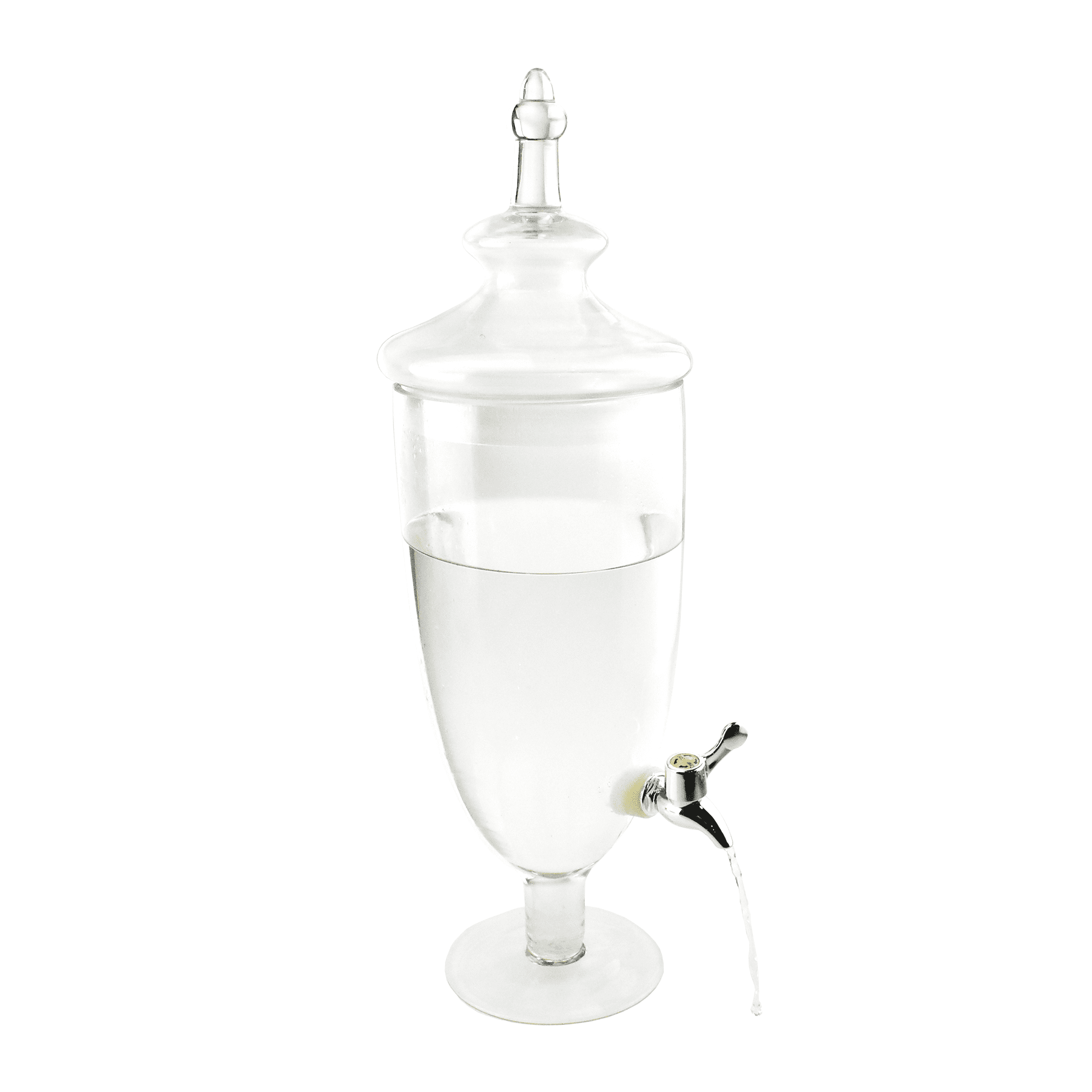 Apothecary Glass Beverage Dispenser, 19-1/2-Inch