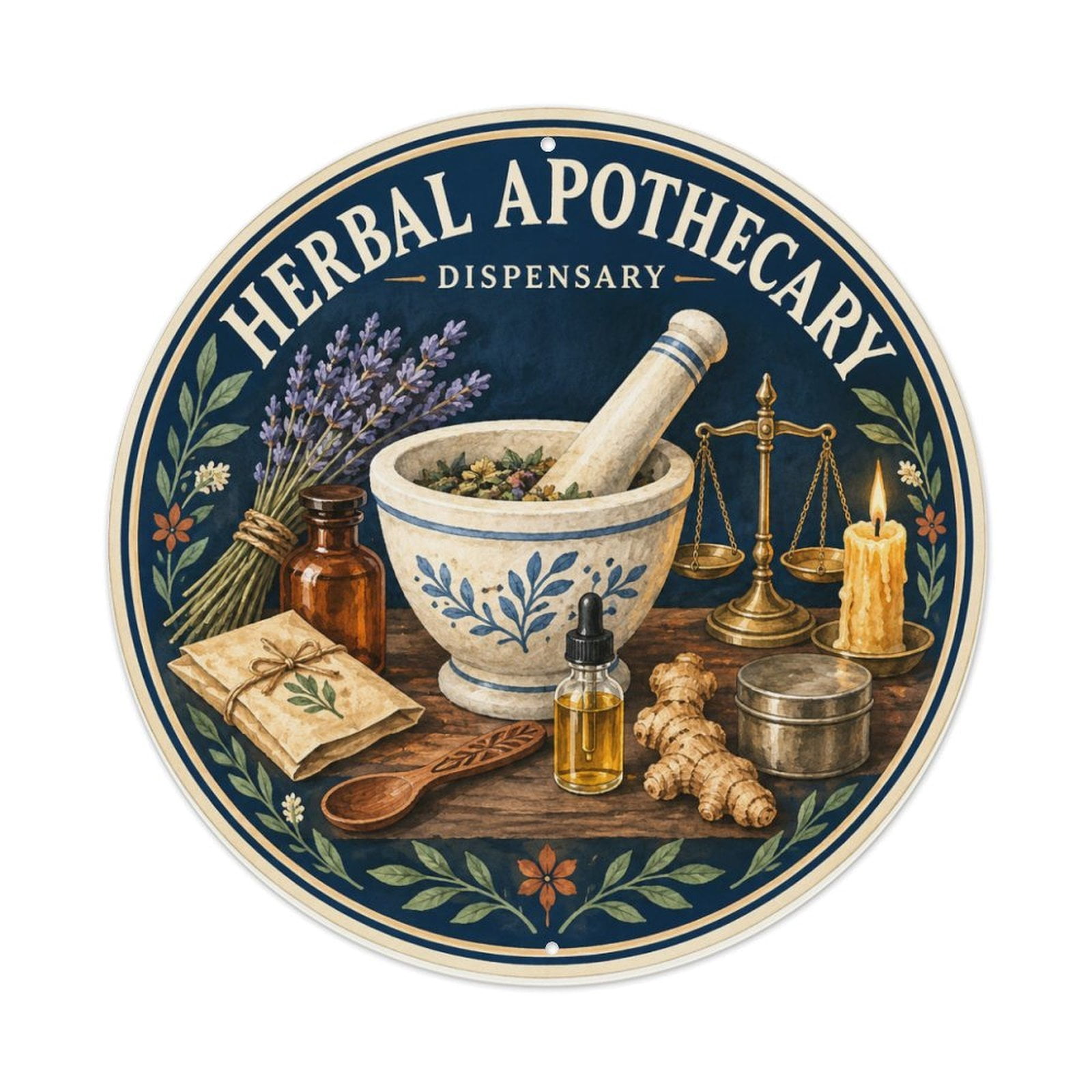 Apothecary Herbalist Dispensary Botanical Wall Art Metal Tin Sign ...