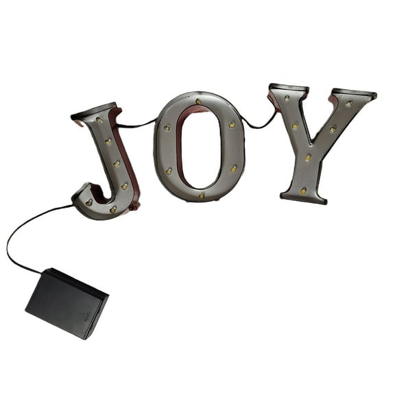 Apothecary "JOY" Battery Operated LED Marquee Sign 4.5" H x 12" L