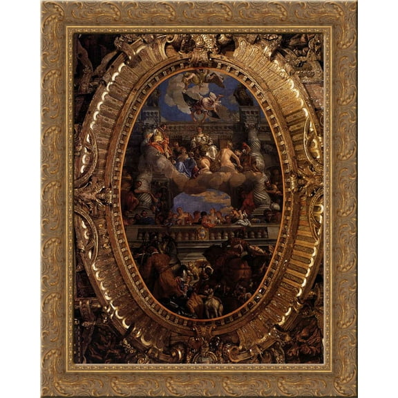 Apotheosis of Venice 24x20 Gold Ornate Wood Framed Canvas Art by Paolo Veronese