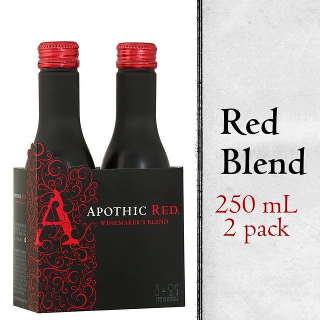 Apothic Red Blend Red Wine, California, 2 Pack, 2 250ml Aluminum
