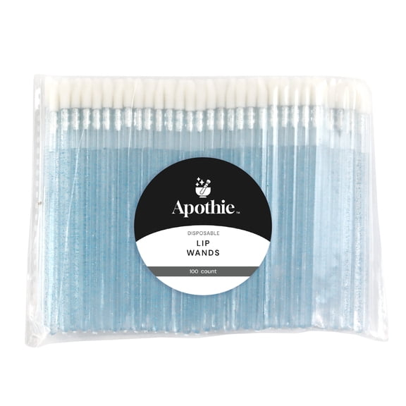 Apothie Disposable Lip Applicator Brush Blue Crystal (100 pieces per bag)