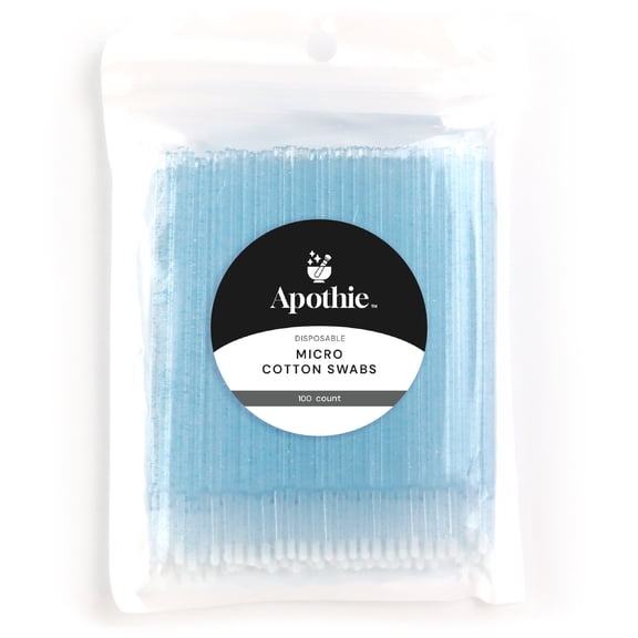 Apothie Disposable Micro Swabs Blue Crystal (100 pieces per bag)