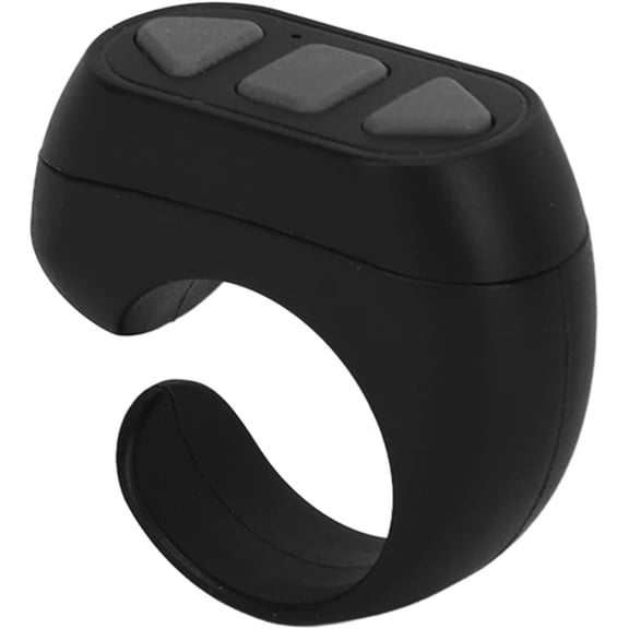 App Bluetooth Remote Control Page Turner TikTok Remote Scrolling Ring clicker Novel Watch TV Turn Page Click Like Selfie Device ZL 03 (Black)