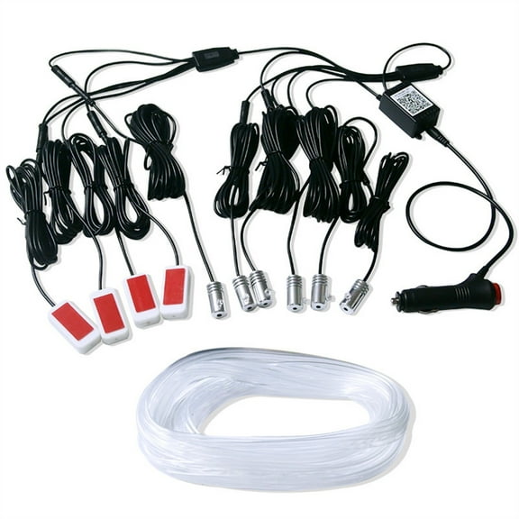 App Car Atmosphere Lights Fiber Optic Interior Light Colorful Cold RF Wireless Remote Mobile Phone Control Decorative Lamp Decor ,Safe to Use