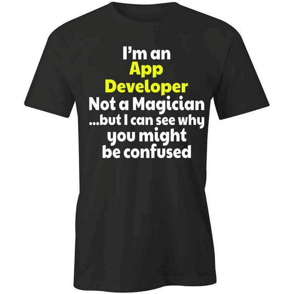 App Developer T-Shirt | Cool Nerdy Geek Black Tee Gift