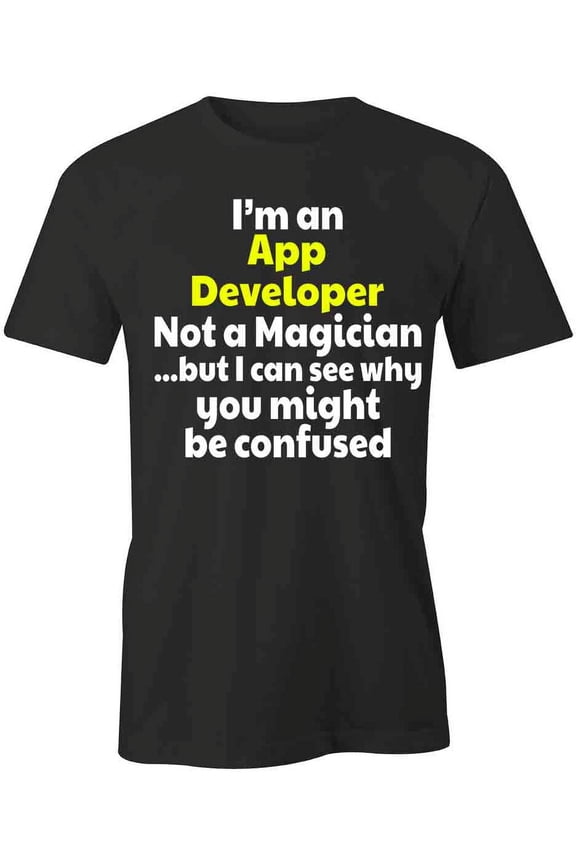 App Developer T-Shirt | Cool Nerdy Geek Black Tee Gift