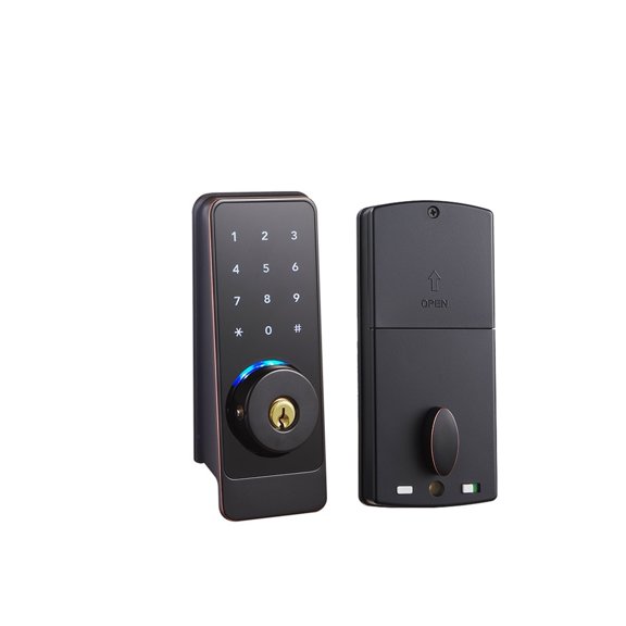App Smart Door Lock, Waterproof Electronic Deadbolt Security Safe Bluetooth RFID Keypad Digital Door Lock