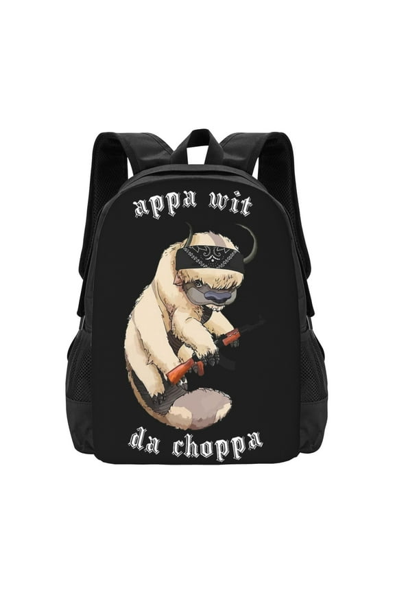 Appa With A Choppa Backpack Fashion Travel Backpack Laptop Backpack 16 Inch Simple And Large Capacity