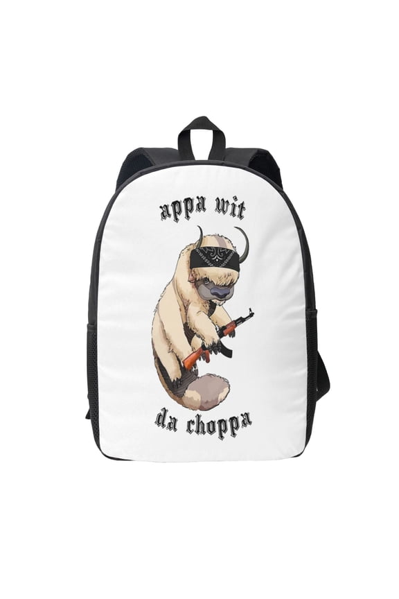 Appa With A Choppa Backpack Simple Lightweight Backpack Fashion Travel Backpack Laptop Backpack 17 Inch