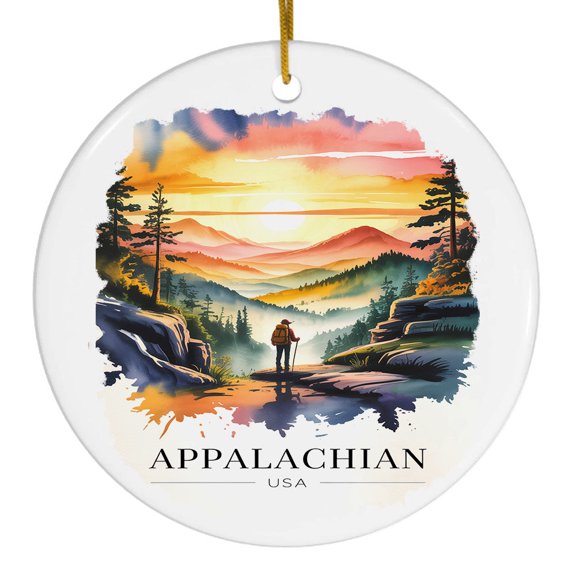 Appalachian Christmas Holiday Keepsake, United States Travel Memory Ornament