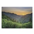 thumbnail image 1 of Appalachian Cutting Board, Sunset Panoramic Photo from Newfound Gap in the Smoky Mountains Print, Decorative Tempered Glass Cutting and Serving Board, in 3 Sizes, by Ambesonne, 1 of 2