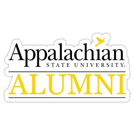 Appalachian State 4 in. Laser Cut Alumni Vinyl Decal Sticker - Pack of 2