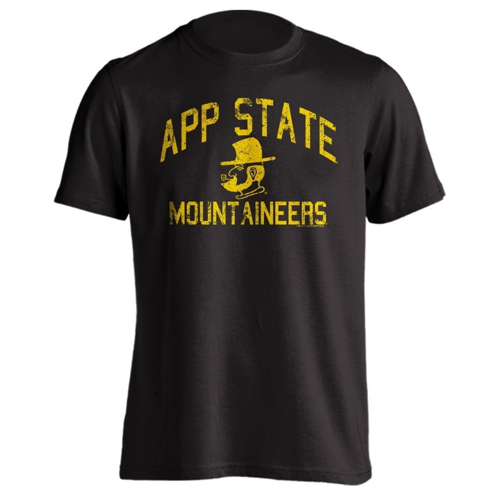 Appalachian State Mountaineers Distressed Retro Logo Short Sleeve T ...