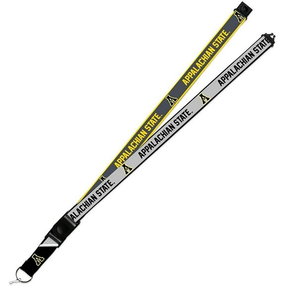 Appalachian State Mountaineers Lanyard Keychain 2-sided Breakaway Clip GRAY University