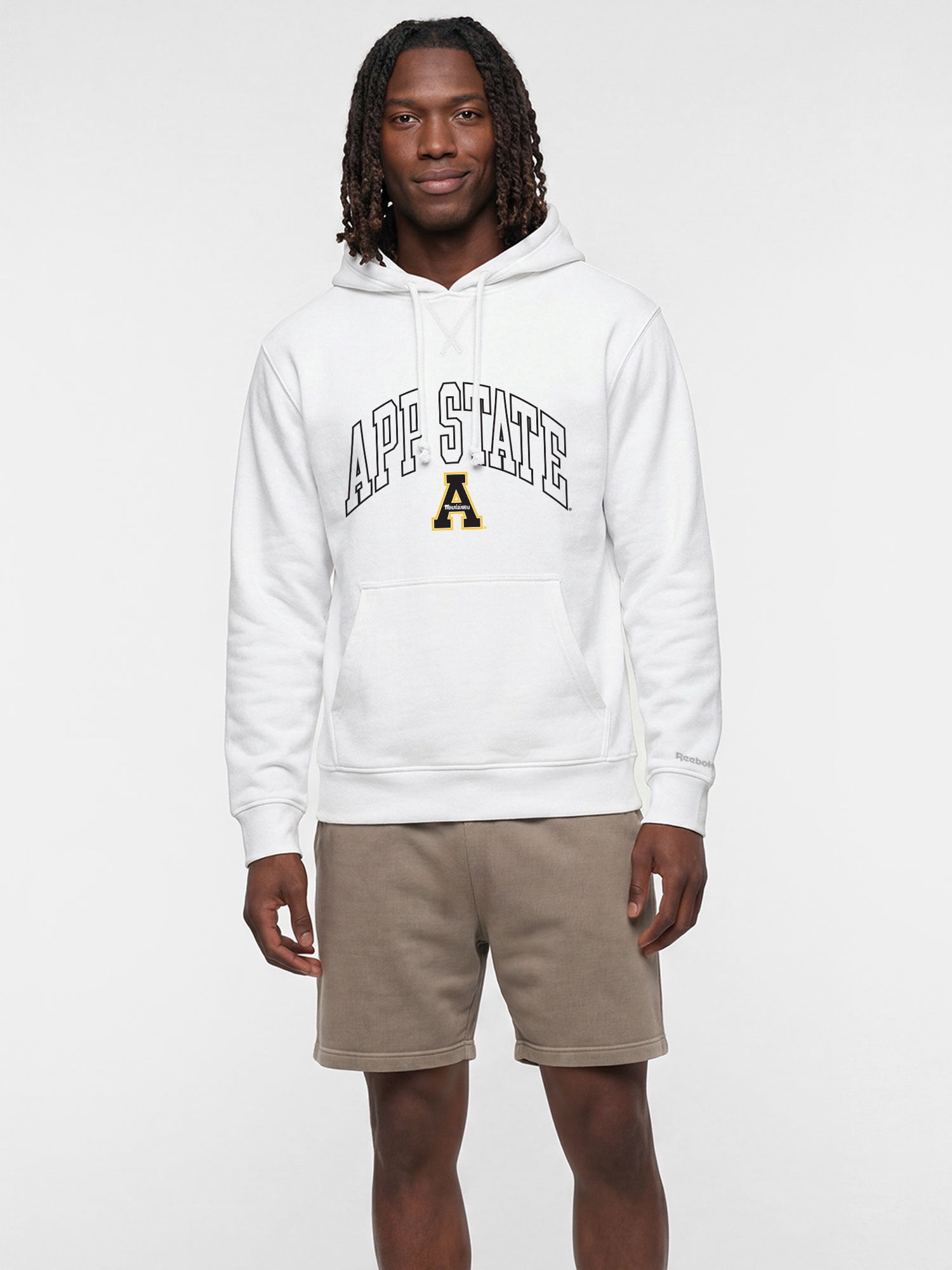 Appalachian State Mountaineers Reebok Mens White Hooded Sweatshirt