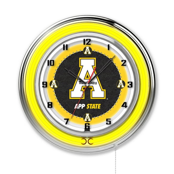 Appalachian State University 19" Double Neon Wall Clock