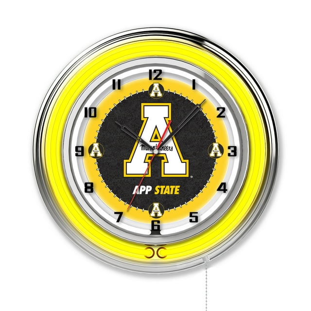 Appalachian State University 19" Double Neon Wall Clock