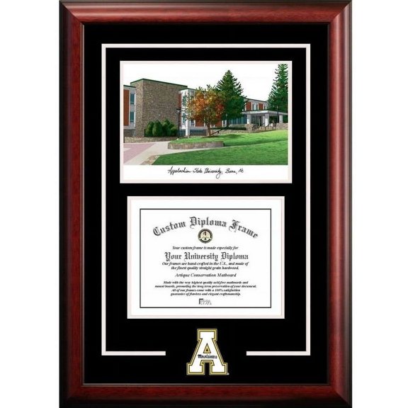 Appalachian State University 8.5" x 11" Spirit Graduate Diploma Frame with Campus Images Lithograph