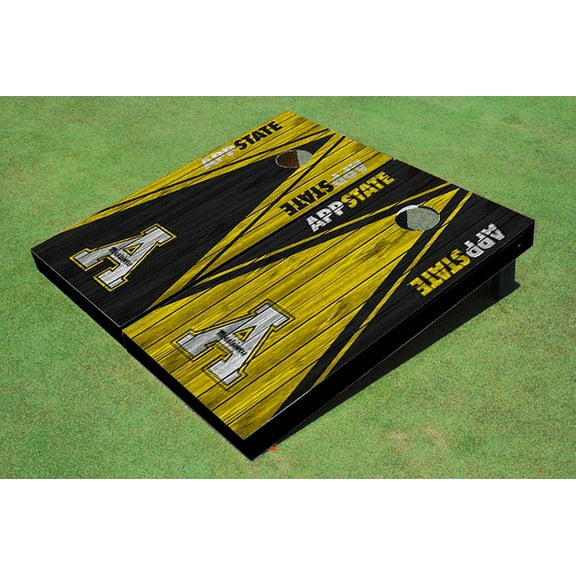 Appalachian State University "A" Alternating Wood Look Triangle Cornhole Boards