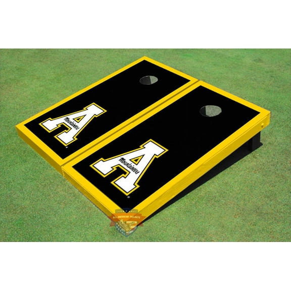 Appalachian State University "A" Yellow Matching Border Cornhole Boards