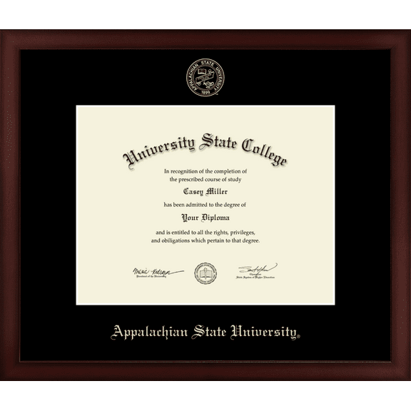 Appalachian State University Diploma Frame, Document Size 11" x 8.5"
