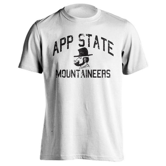 Appalachian State University Mountaineers Distressed Retro Short Sleeve T-Shirt