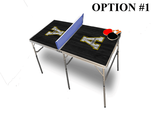 Appalachian State University Portable Table Tennis Ping Pong Folding Table w/Accessories