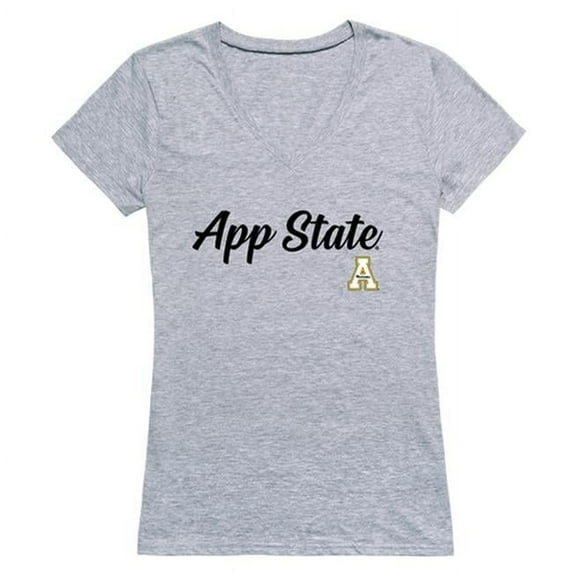 Appalachian State University Womens Script T-Shirt, Heather Gray - Medium
