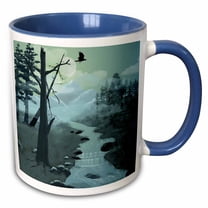 3drose, Appalachian Trail Creek, 15oz Two-tone Blue Mug