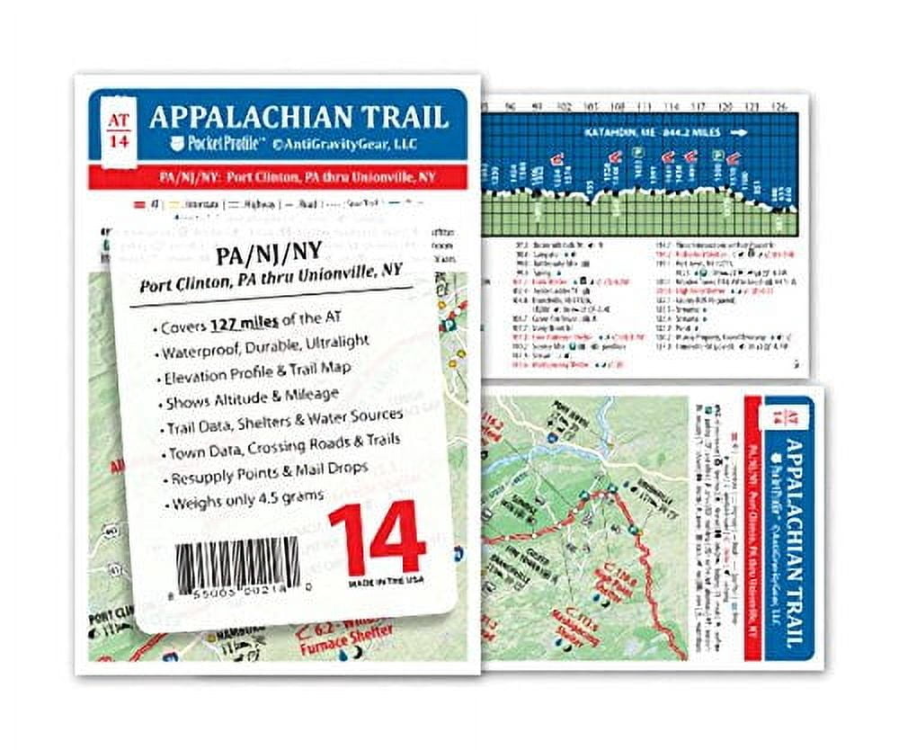 Appalachian Trail Maps AT Pocket Profile Maps Individual Maps AT-14
