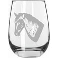 thumbnail image 1 of Appaloosa Face Horse Themed Etched 15.25oz Libbey Stemless Wine Glass, 1 of 1
