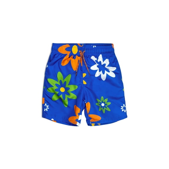 Appaman Kids Boy's Mid Length Swim Trunks (Toddler/Little Kids/Big Kids) Botanic Blue 14 Big Kid
