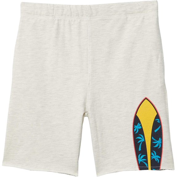 Appaman Kids Boy's Surfboard Graphic Camp SweatShorts with Drawstring (Little Kids/Big Kids) Cloud Heather MD (10 Big Kid)