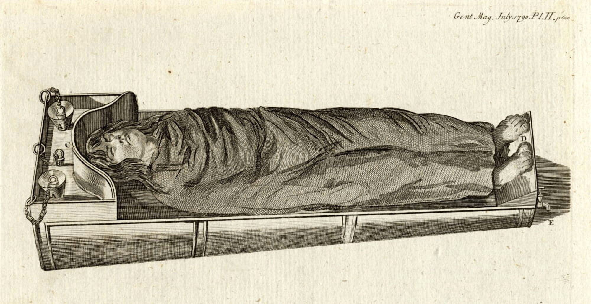 Apparatus For Communicating Heat To Bodies Apparently Dead Gent Mag July 1790 Canvas Art - Ken Welsh Design Pics (21 x 10)