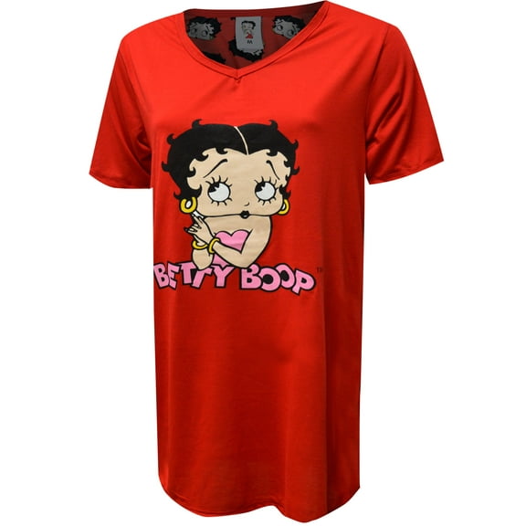 Apparel Connection LLC Womens Betty Boop Classic Red Nightshirt (Small)