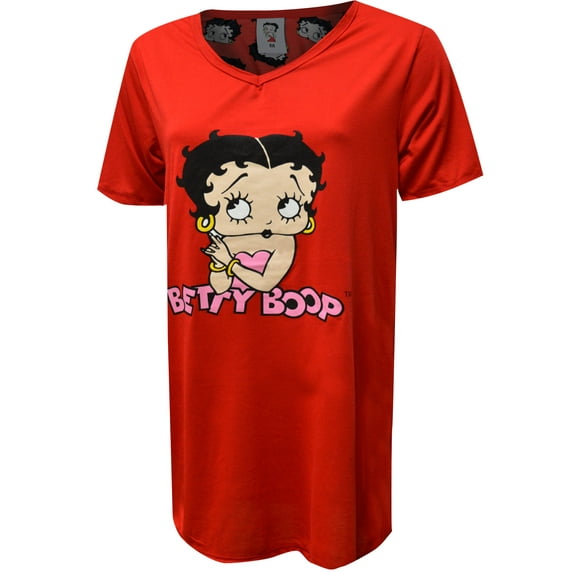 Apparel Connection LLC Womens Betty Boop Classic Red Nightshirt