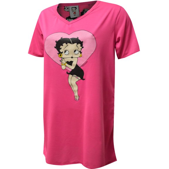 Apparel Connection LLC Womens Betty Boop Love That Betty Fuchsia Nightshirt (Small)