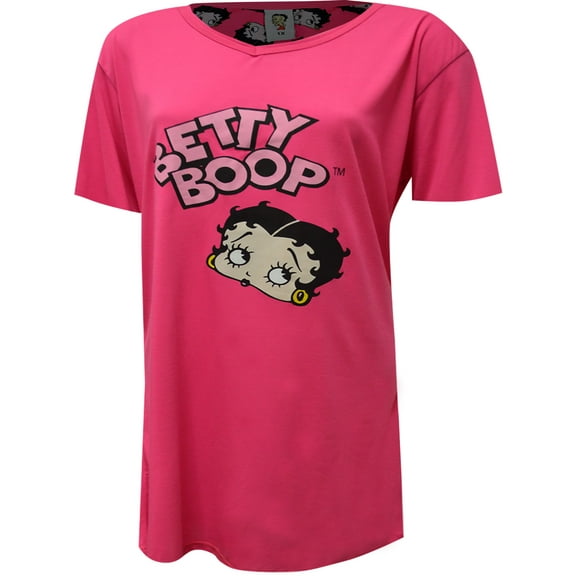 Apparel Connection LLC Womens Betty Boop Sweet Betty Plus Size Fuchsia Nightshirt (2X)