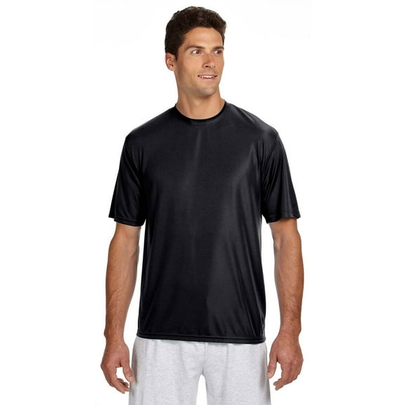 Apparel N3142 S-S Cooling Performance Crew Neck T-Shirt - Black - 3X-Large