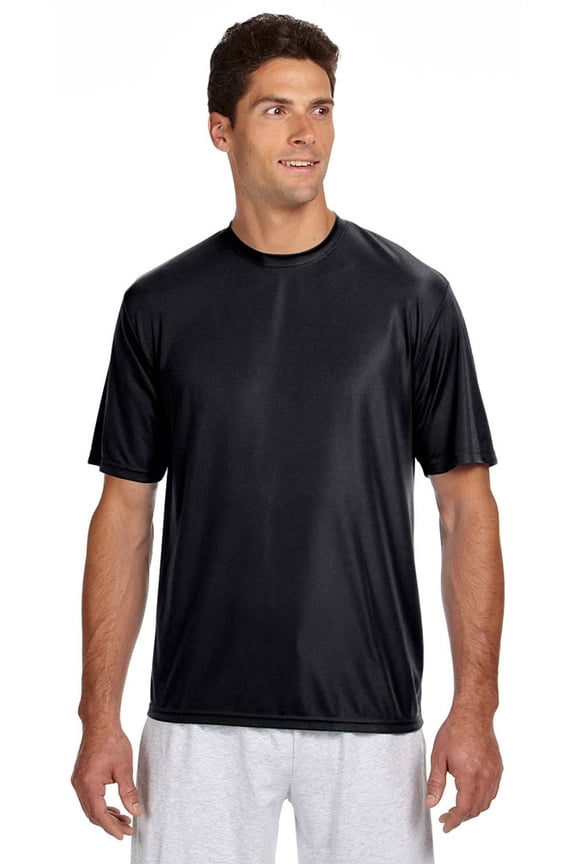 Apparel N3142 S-S Cooling Performance Crew Neck T-Shirt - Black - X-Large