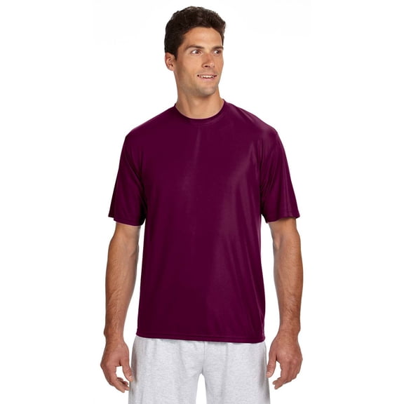 Apparel N3142 S-S Cooling Performance Crew Neck T-Shirt - Maroon - Medium
