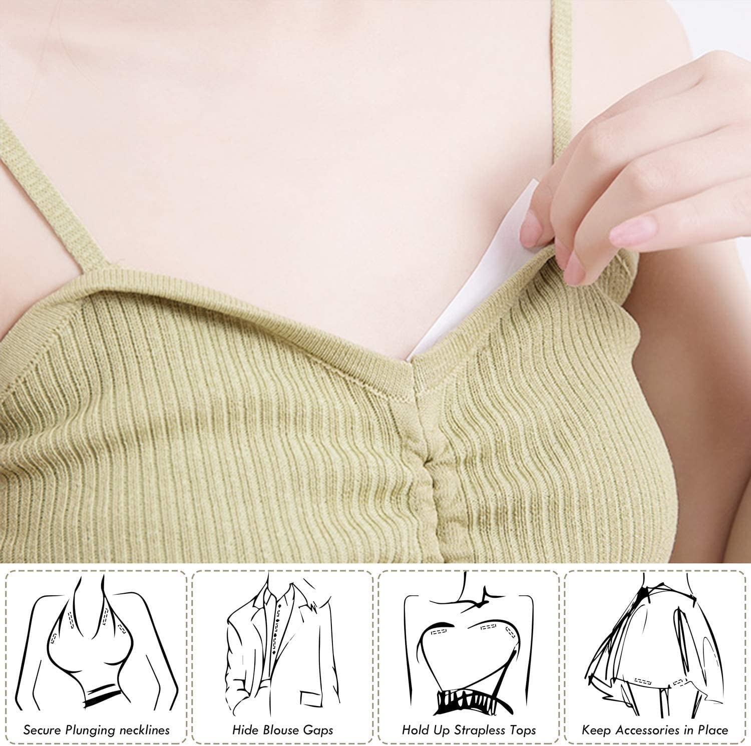 Apparel Tape,72Pcs Womens Double Sided Clothing Tape Adhesive Beauty