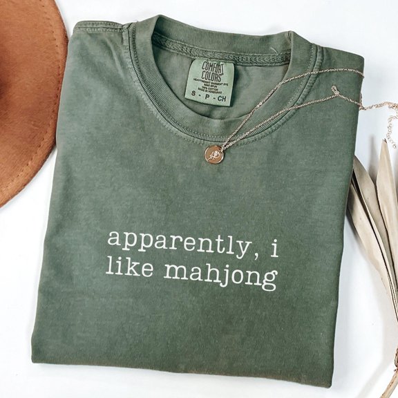 Apparently I Like Mahjong Shirt Funny Mahjong Shirt Board Game Shirt Mahjong Gift